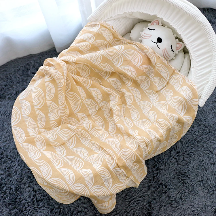 Rainbow Design Muslin Baby Cloth Wrap Swaddle Throw Blanket Buy Muslin Quilt Blanket Baby