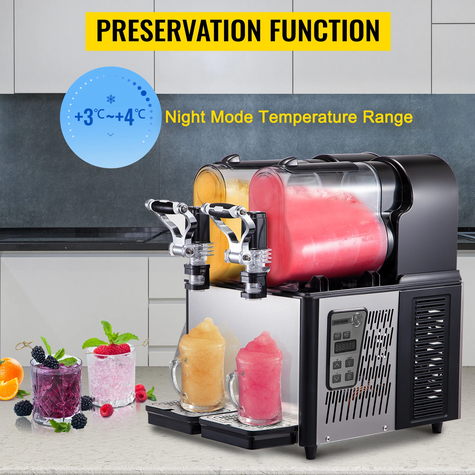 Slushy Machine 3L X 2 - High Productivity Frozen Drink Maker