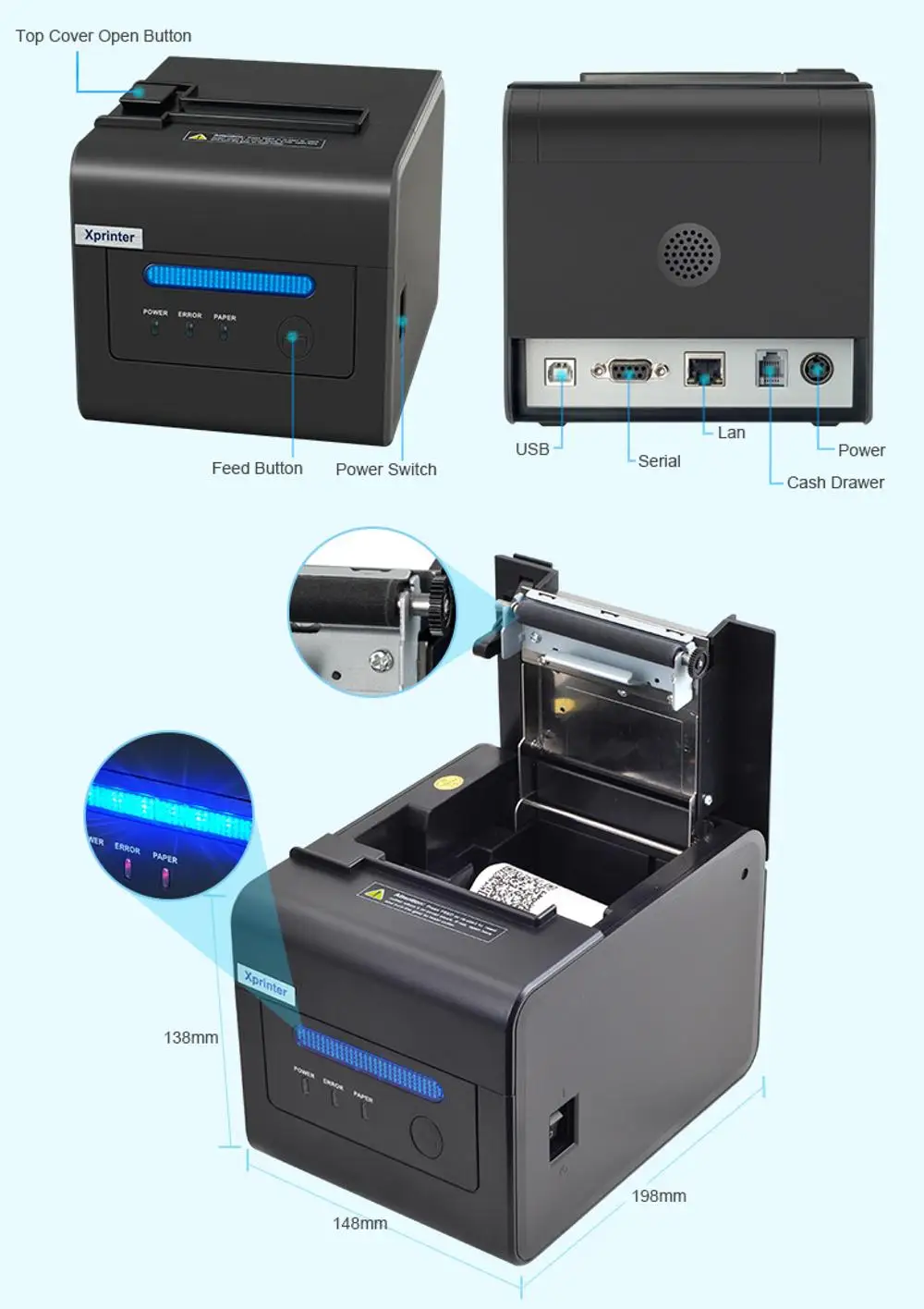 Xp C300h Ø·Ø§Ø¨Ø¹Ø© Ø§Ù„Ø¥ÙŠØµØ§Ù„Ø§Øª Ø§Ù„Ø­Ø±Ø§Ø±ÙŠØ© Ù…Ø¹ Ù‚Ø·Ø¹ Ù…Ù† Xprinter Ø¬ÙŠØ¯Ø© Buy Ø·Ø§Ø¨Ø¹Ø© Ø­Ø±Ø§Ø±ÙŠØ© Ù…Ø¹ Ø§Ù„Ù‚Ø§Ø·Ø¹ Ø·Ø§Ø¨Ø¹Ø© Ø¥ÙŠØµØ§Ù„Ø§Øª Ø­Ø±Ø§Ø±ÙŠØ© 80 Ù…Ù„Ù„ÙŠ Ù…ØªØ± Ø·Ø§Ø¨Ø¹Ø© Ø¥ÙƒØ³ Product On Alibaba Com