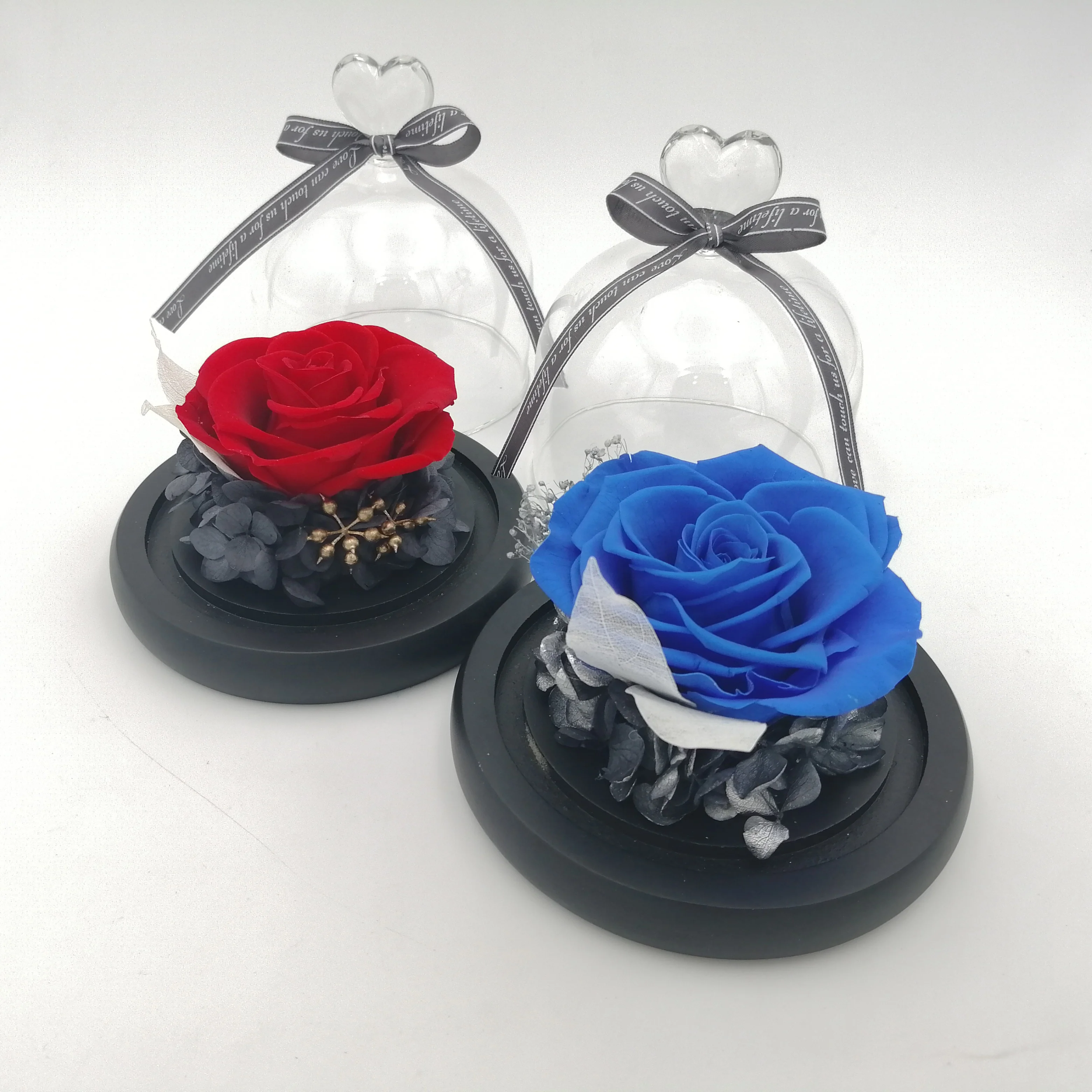 2020 新到货热卖项目情人节礼物套装保存玫瑰在玻璃圆顶水晶为生日