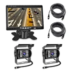 フロントリアサイドビューリバース720p ahd車両モニタリングシステム7インチモニターバスcctvカメラトラック12v 24vカメラシステム