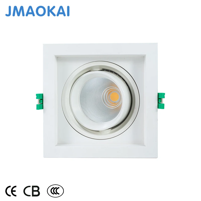 30W 60W High Brightness White Frame Recessed Mounted Led Grille Light Downlight