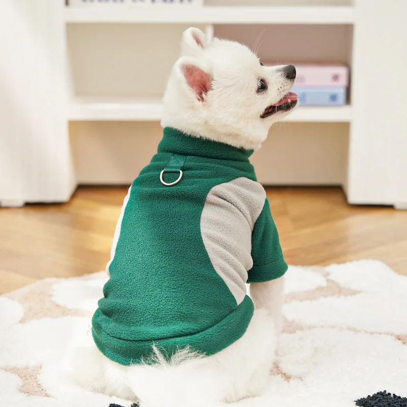 Autumn Winter New Pet Dog Cat Clothing Corgi Sports Base Shirt Fleece-Lined Dog Clothing Cat Supplies Made Polyester Classic
