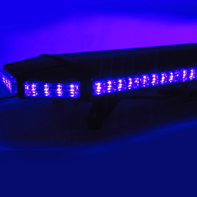 48inch 96W rooftop warning blue led flashing aluminum strobe light bar for police tow truck