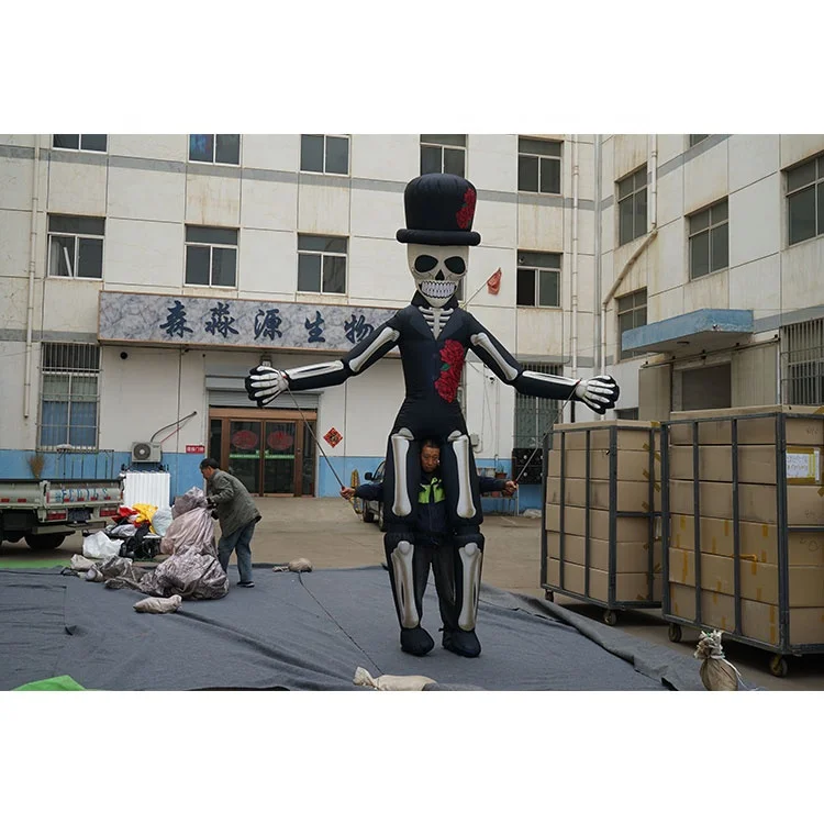 Festival decoration halloween skull skeleton puppet inflatable puppet man costume