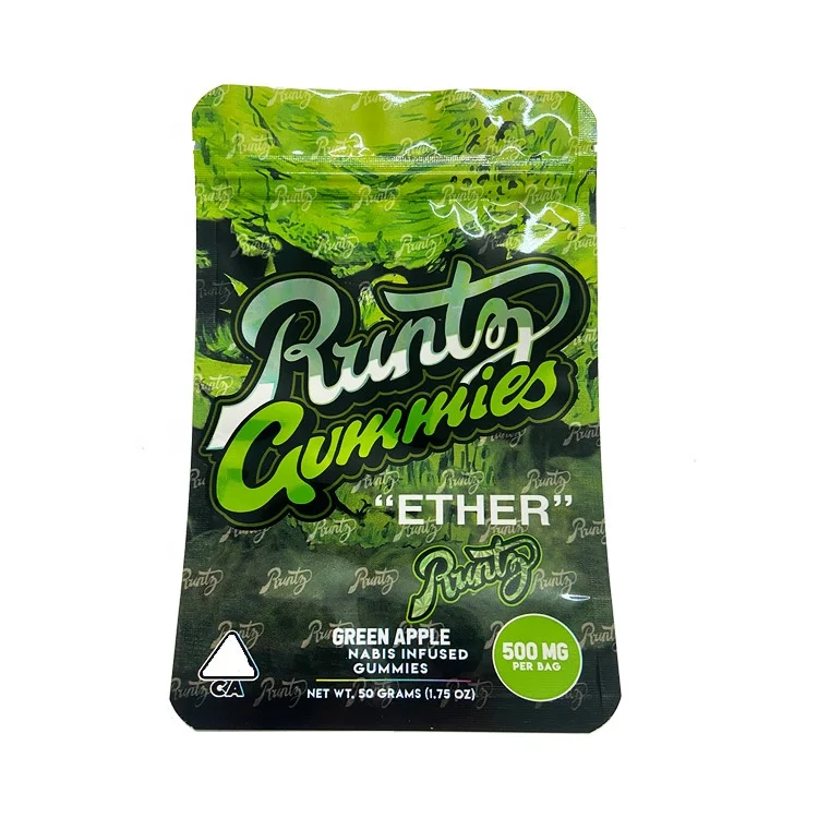 4 Designs Runtz Gummies Newest Mylar Bags Edibles Runty Gummies Bag