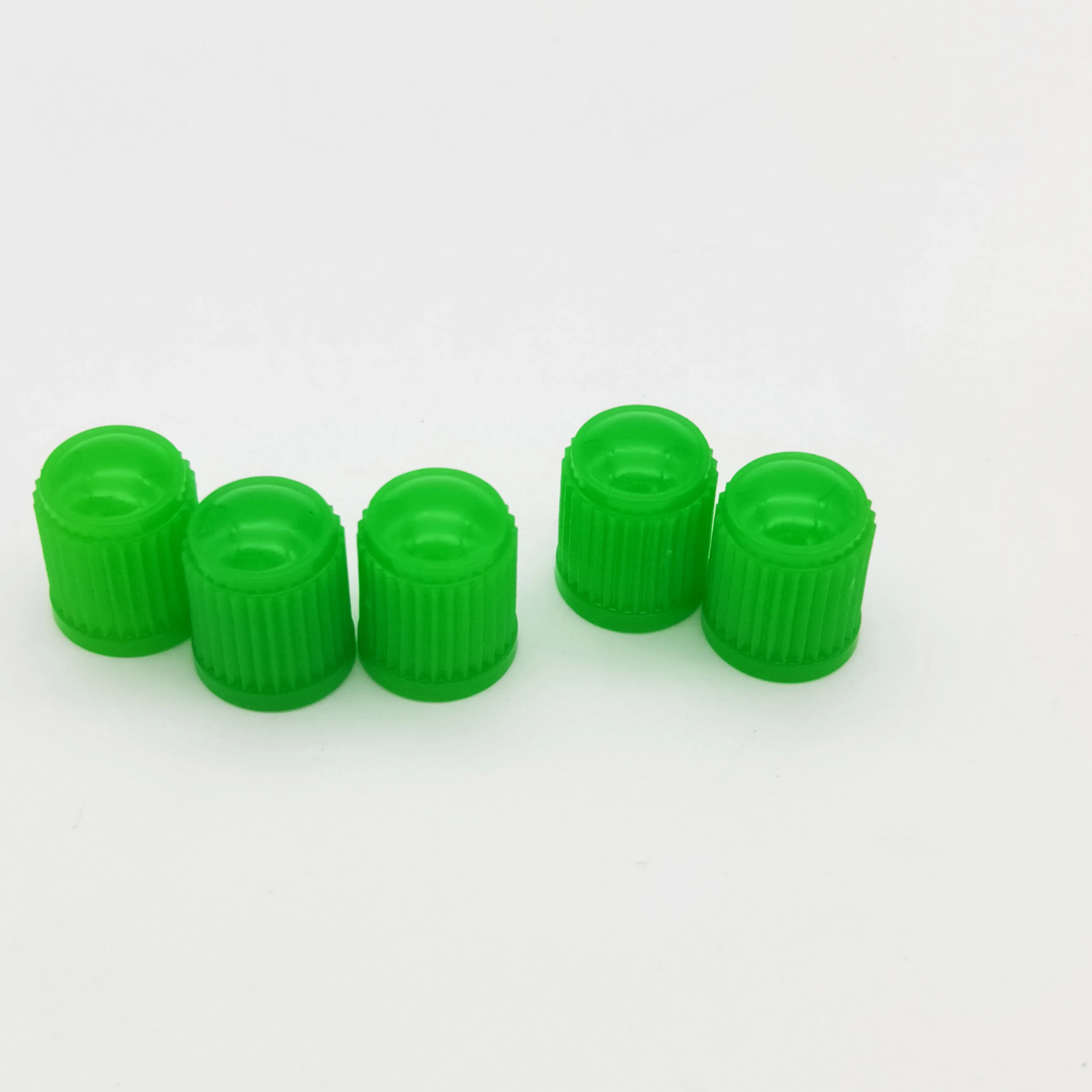 Green Tire Valve Stem Dust Universal Caps Plastic For Most Tire Valves