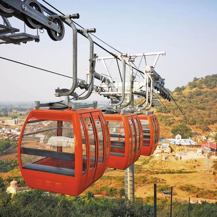 Ropeway Cable Car Cableway Pulsatile Fixed Grip Six Persons Cabin ...