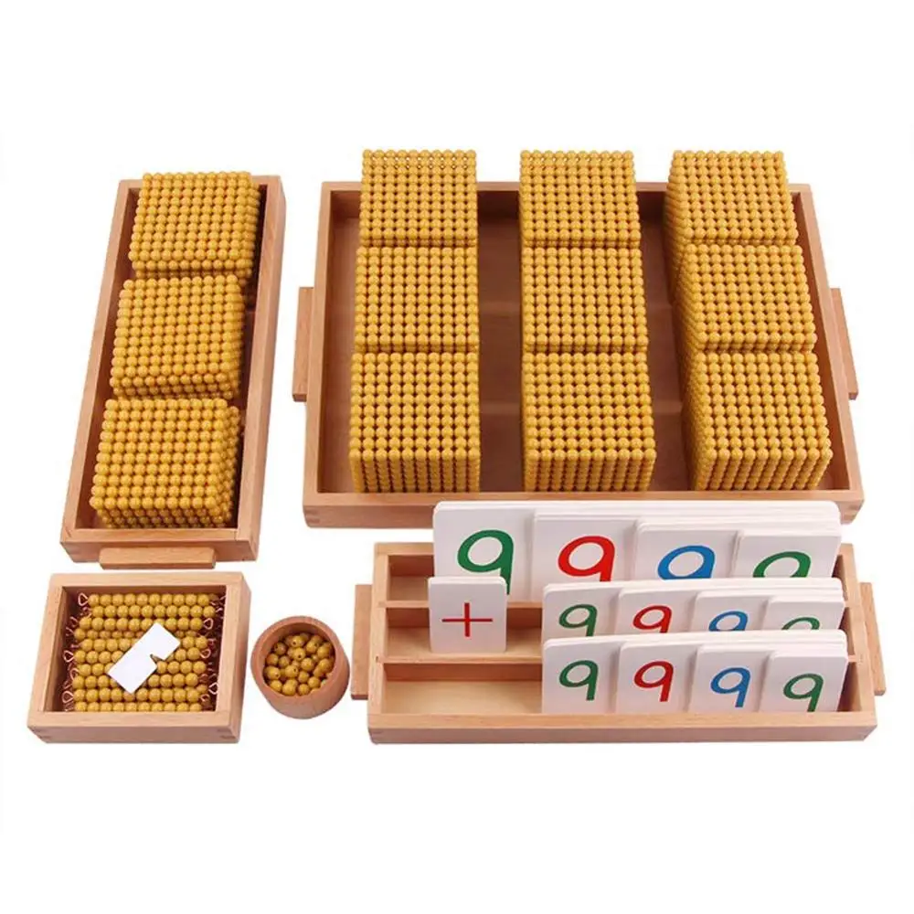 Montessori Golden Bead Material Math Toys Educational Montessori Material Educational Toy