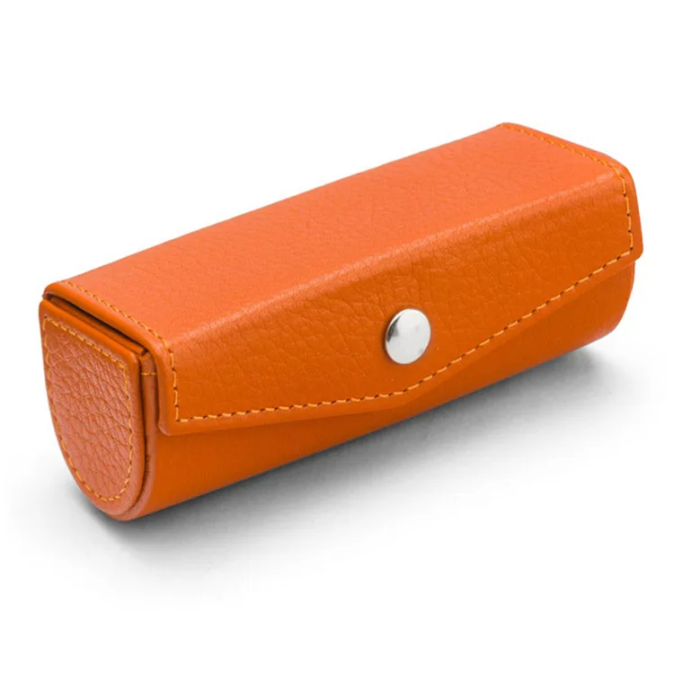 Leather Small Lipstick Case Holder With Mirror Organizer Bag For Purse