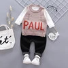 2019 Spring and Autumn Round Neck Knitting Wholesale Refined Children's SuitGirls' Clothes Broken Holes Quadrennial Group