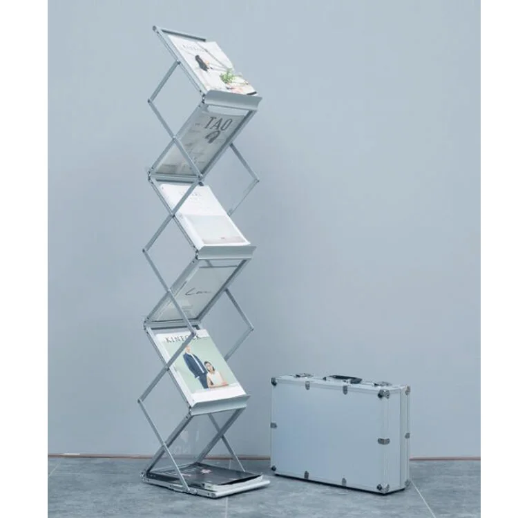 A4 Brochure Display Stand Portable Folding Exhibition Magazine Display   H77896d5dec514af09eff287d0f0d0ff0R 