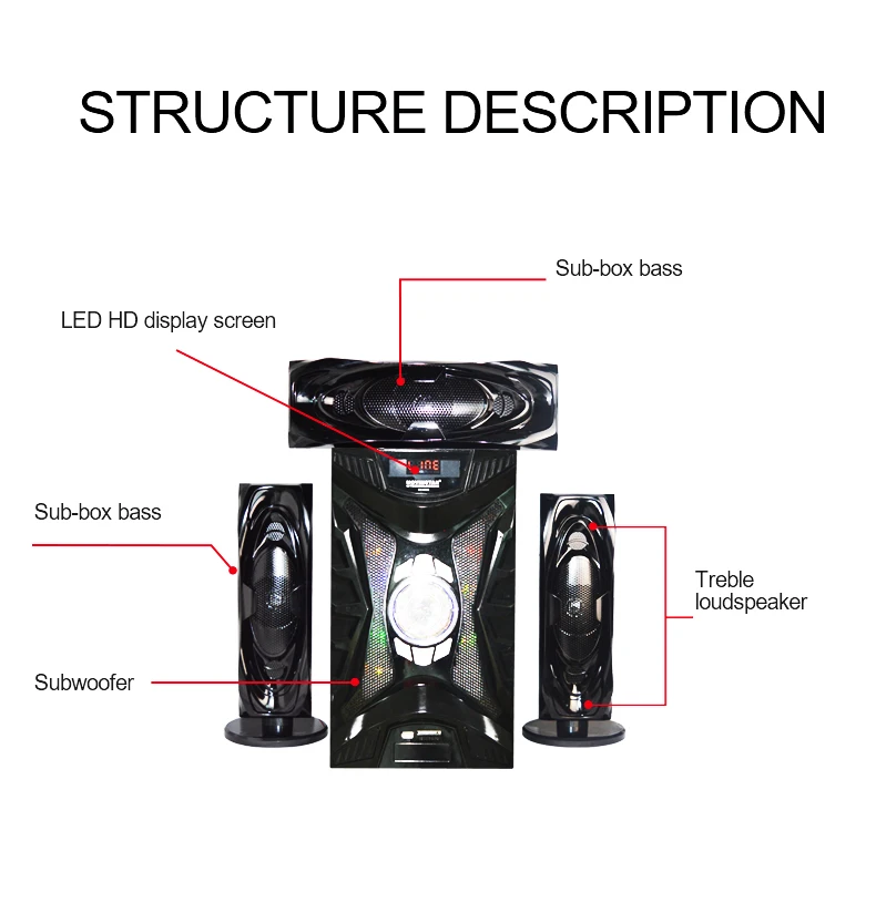 Super Woofer Home Theatre Stereo 3.1 Hifi Speaker For Home Theater