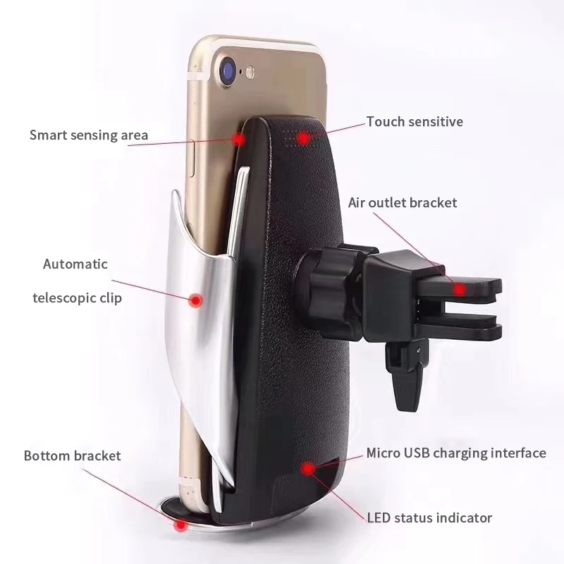 New Product Car Charger Factory Custom Wholesale Automatic Holder 4-6 Inches Mobiles Phone Holder 10W Fast Wireless Car Charger