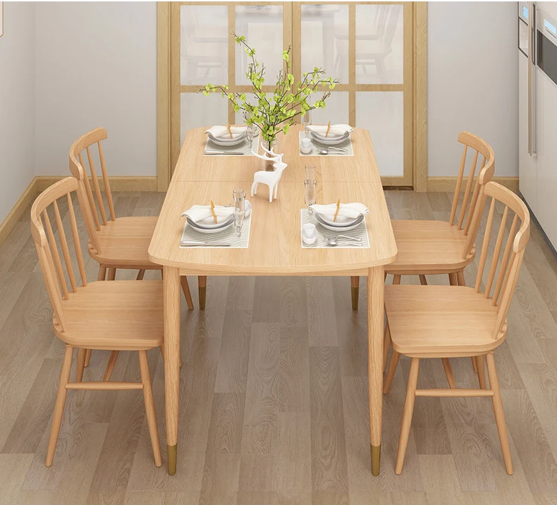product-BoomDear Wood-natural wood color home furniture popular luxurysoild wooden dining room table-2