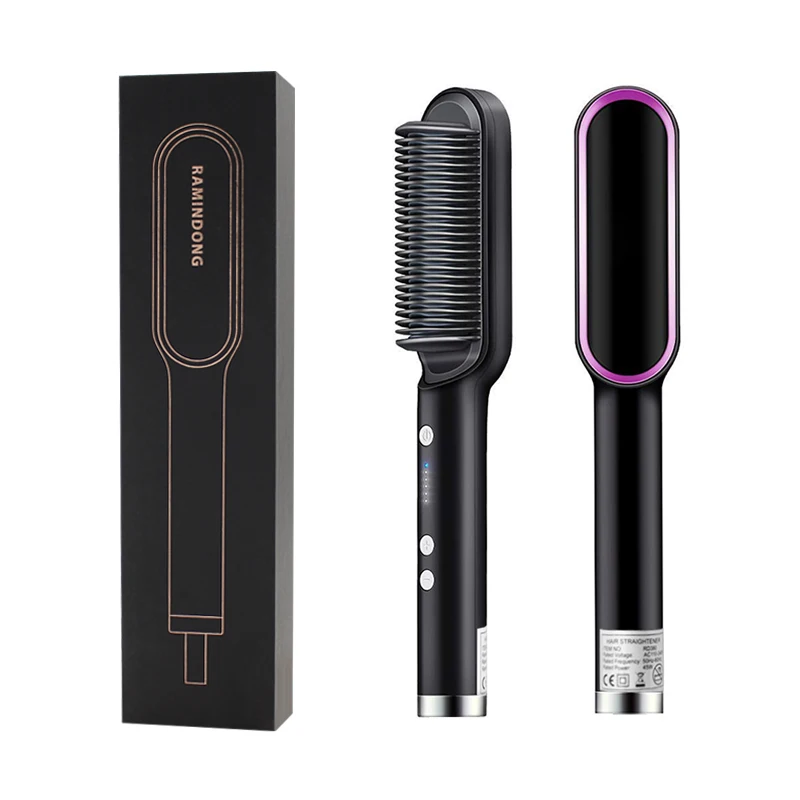 2020 New Hair Stylish Hot Comb Making Hair Straightener Style Electric Power Hair Straightener Hot Comb