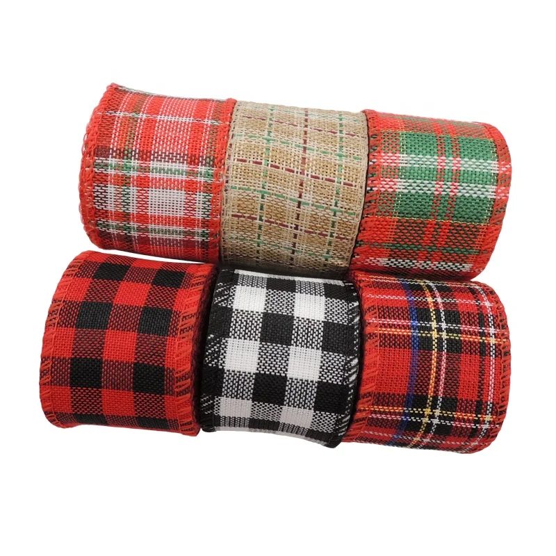 Wholesale 2 Inch Christmas Black Red Bufflo Ribbon Wire Edged Custom Burlap Ribbon Plaid Wired Ribbon For Crafts Buy Wired Ribbon For Crafts Christmas Ribbons Wire Edged Wired Edged Ribbon Wired Craft