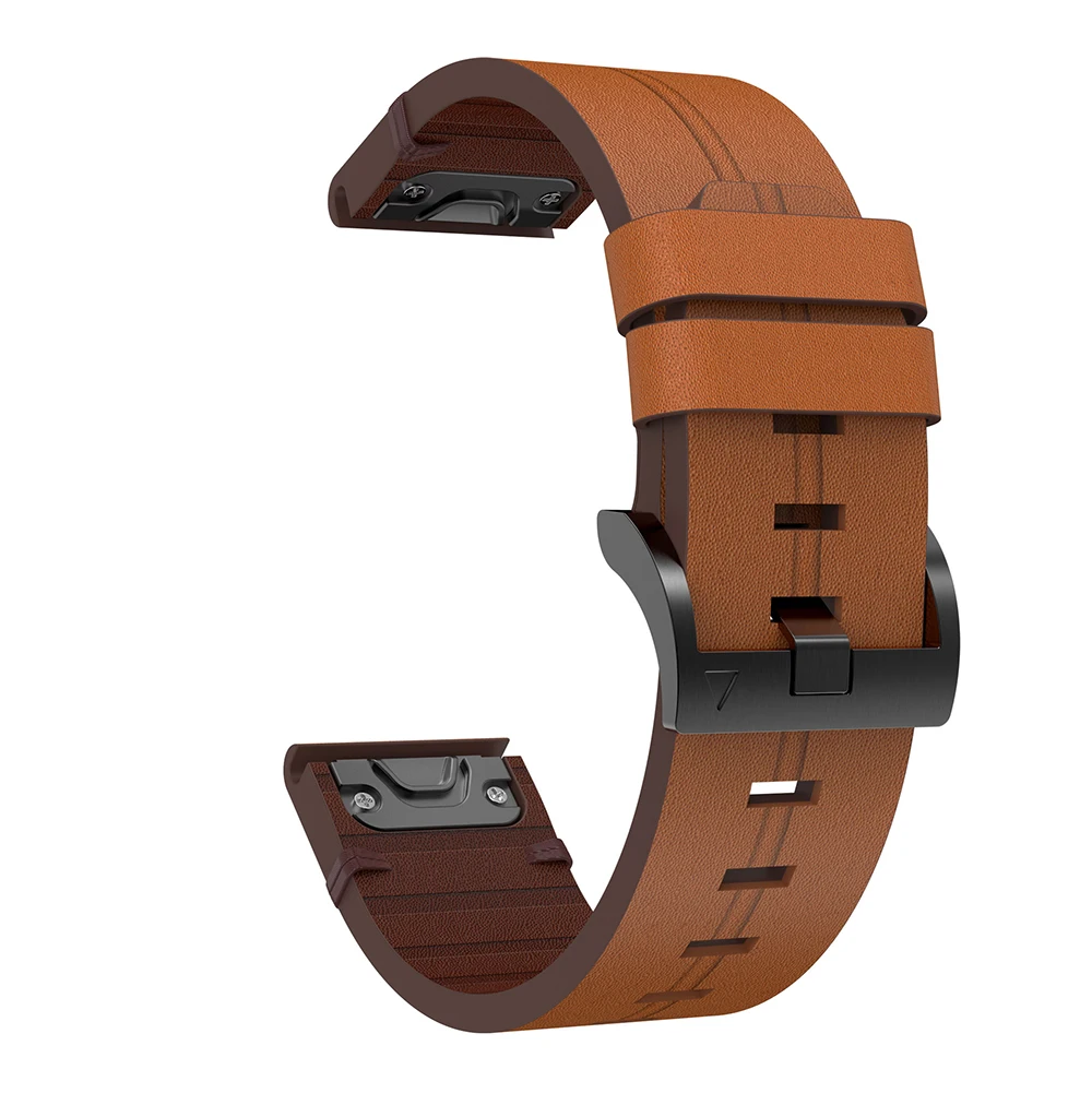 22mm Genuine Leather Watch Band Strap For Garmin Fenix 6 Buy 22mm