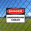 Custom Durable Reflective Underground Cables Danger Sign Caution Overhead Wires Sign Overhead Power Line Safety Signs