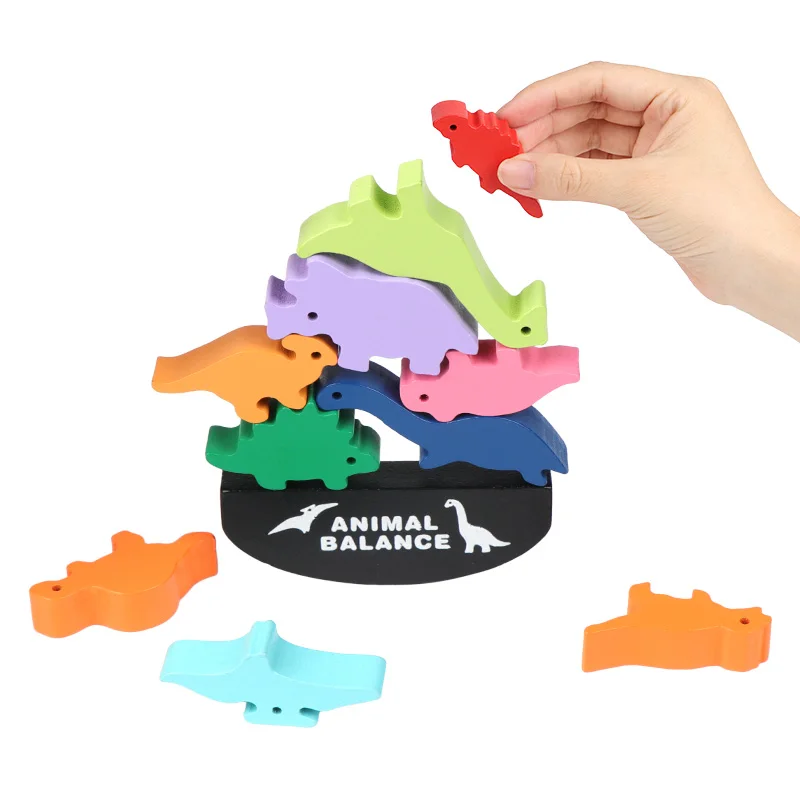 Stack And Balance Colorful Early Childhood Educational Stacking Puzzles Animal Balance ...