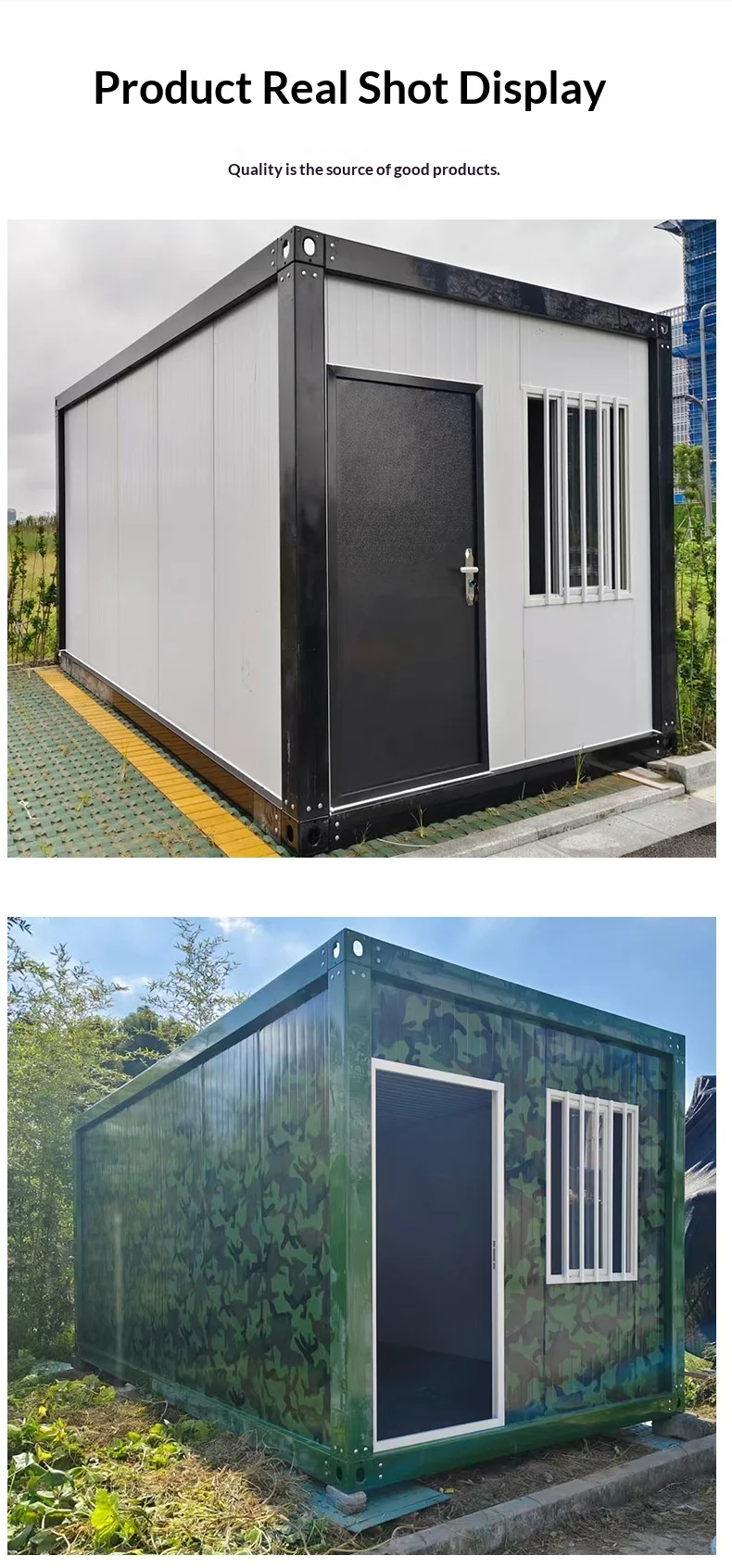 Steel Plate Prefabricated Modular Assembly Container House Quick Move ...