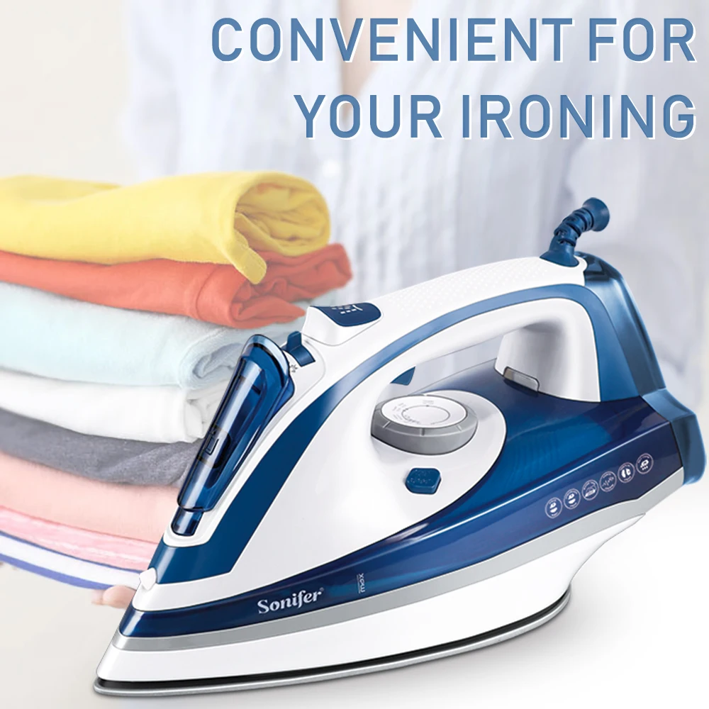Sonifer Best Selling 2200w 400ml Water Tank Ceramic Soleplate Garment Steam  Iron Sf-9056 - Buy Garment Steam Iron,Steam Iron,Electric Iron Product on  Alibaba.com