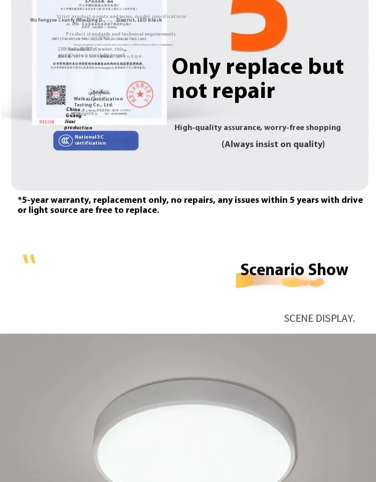 product modern led simple ceiling light iron base 4000k ip44 for living dining room balcony corridor home office decoration zhongshan-7