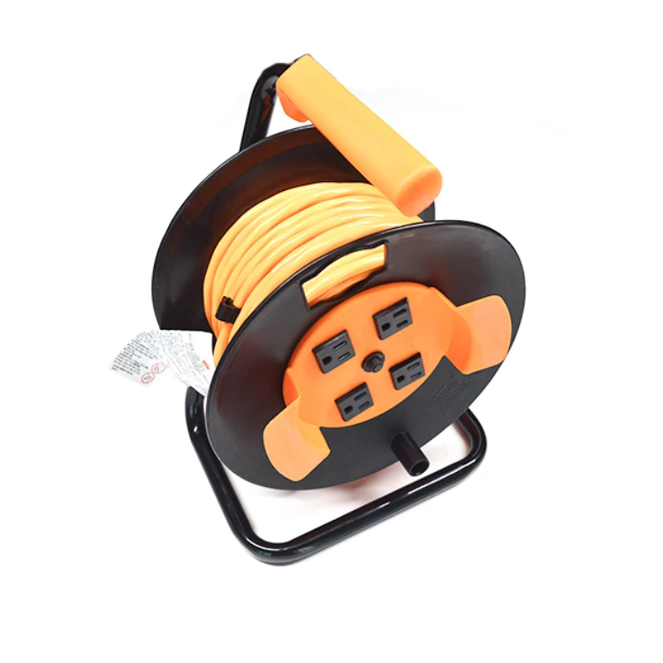 100ft Foot Extension Cord Reel With 4outlets And Circuit Breaker