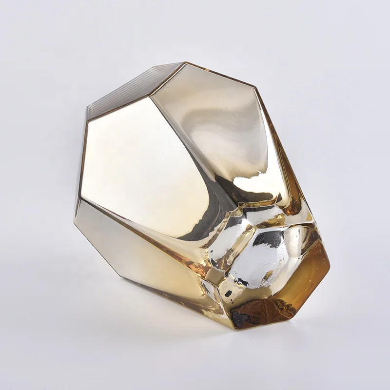 Gold Geometric Glass Candle Holder Wholesale