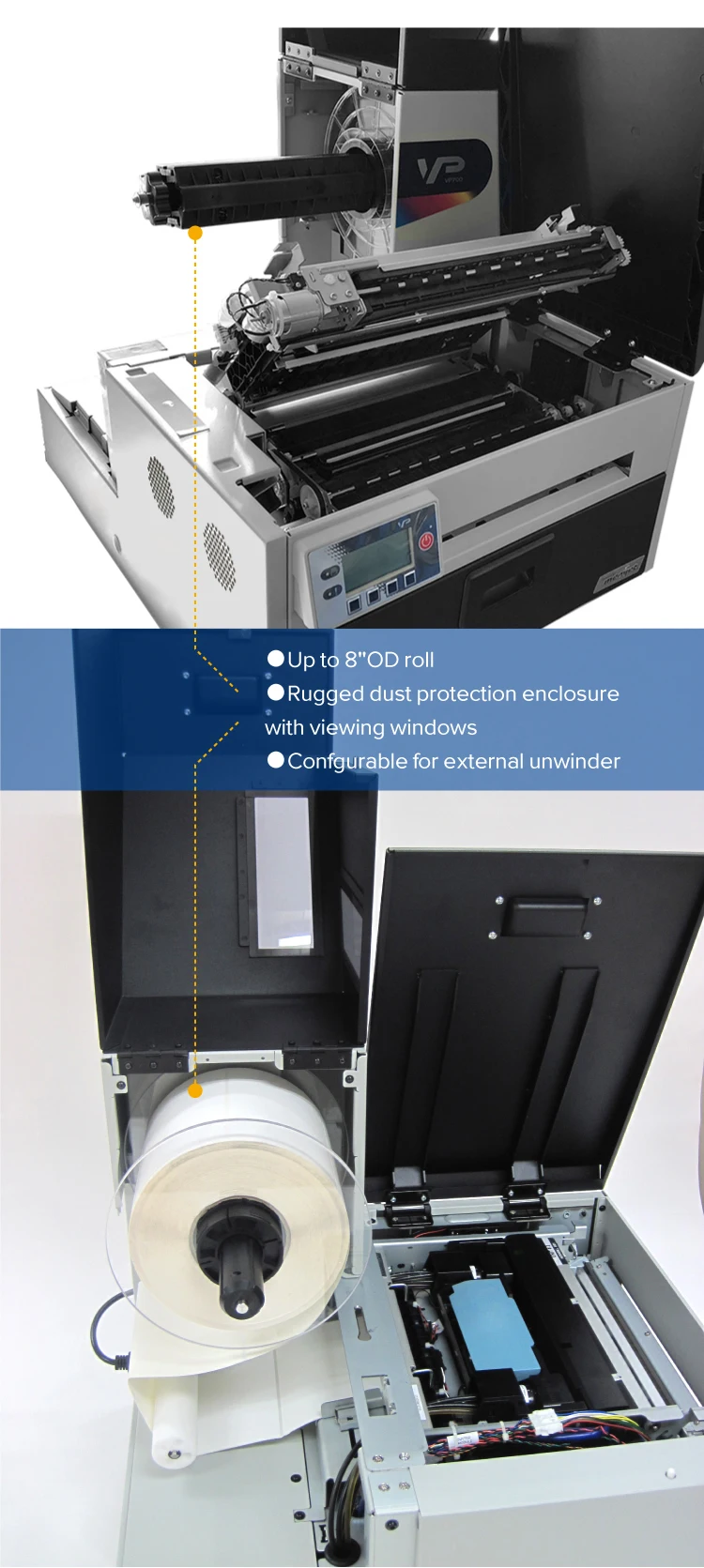 Vp700 Desktop Digital Inkjet Colorful Roll To Roll Label Printer Buy