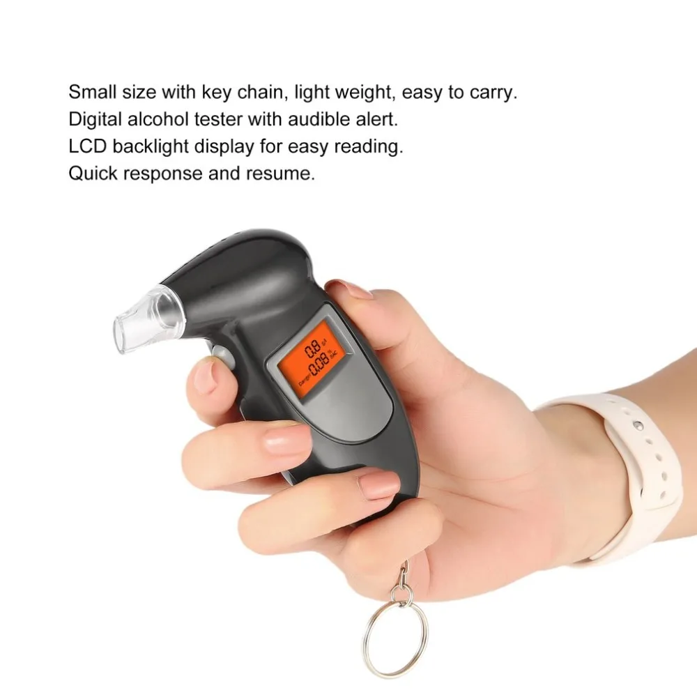 Digital LCD Alcohol Breath Tester Breathalyzer Analyzer Detector Test Backlight