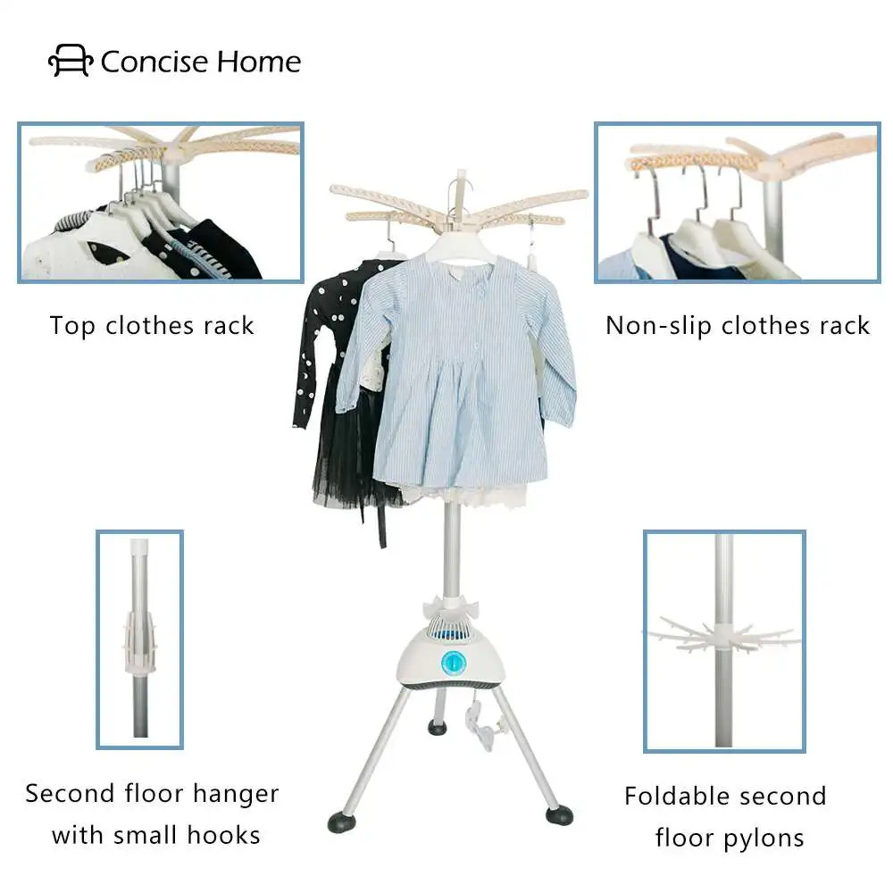 Stand 1000w Large Capacity 10kg Double Layer Aluminum Alloy Indoor Wet Laundry Warm Air Drying