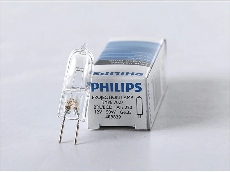 PHILIPS Projection Lamp TYPE 7027 BRL/BCD AI/220 12 V 50W G6.35 