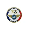Luxury Handmade Custom Company Brand Logo Silver Gold Metallic Thread Embroidery Patch