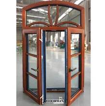 Modern Luxury Villa Janelas em Estilo Franc&ecirc;s De Madeira Para Caixilhos de Janelas e Portas de Alum&iacute;nio Com Design Da Grade Para Quartos