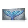 Mermaid Tail Painting Canvas Prints Ocean Blue Whale Tail Picture Prints Stretched Easy to Hang