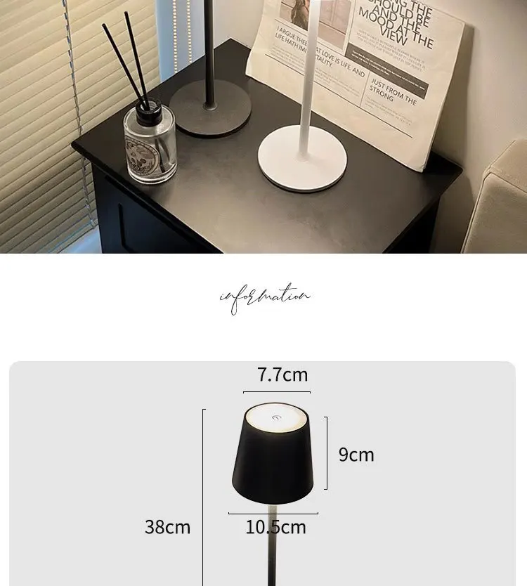 Cross-Border High-Leg ChargingABSDesk Lamp Bedroom Study Night Light Bedside Decorations Touch