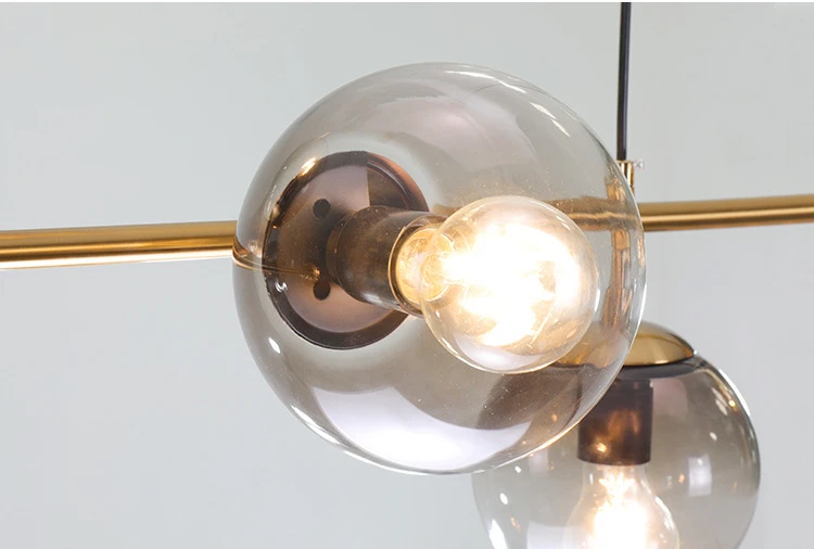 Simple glass ball coffee shop lighting LED pendant hanging chandeliers hotel  led pendant lights