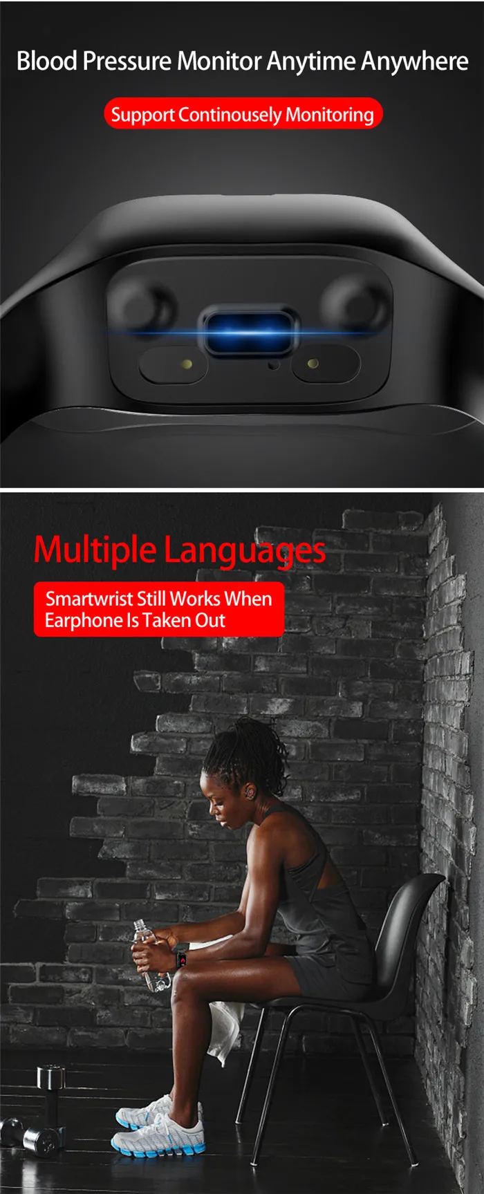 Hot selling Smart Watch With Bluetooth Earphone Blood pressure monitoringr Smart Wristband Smart Watch - ANKUX.COM