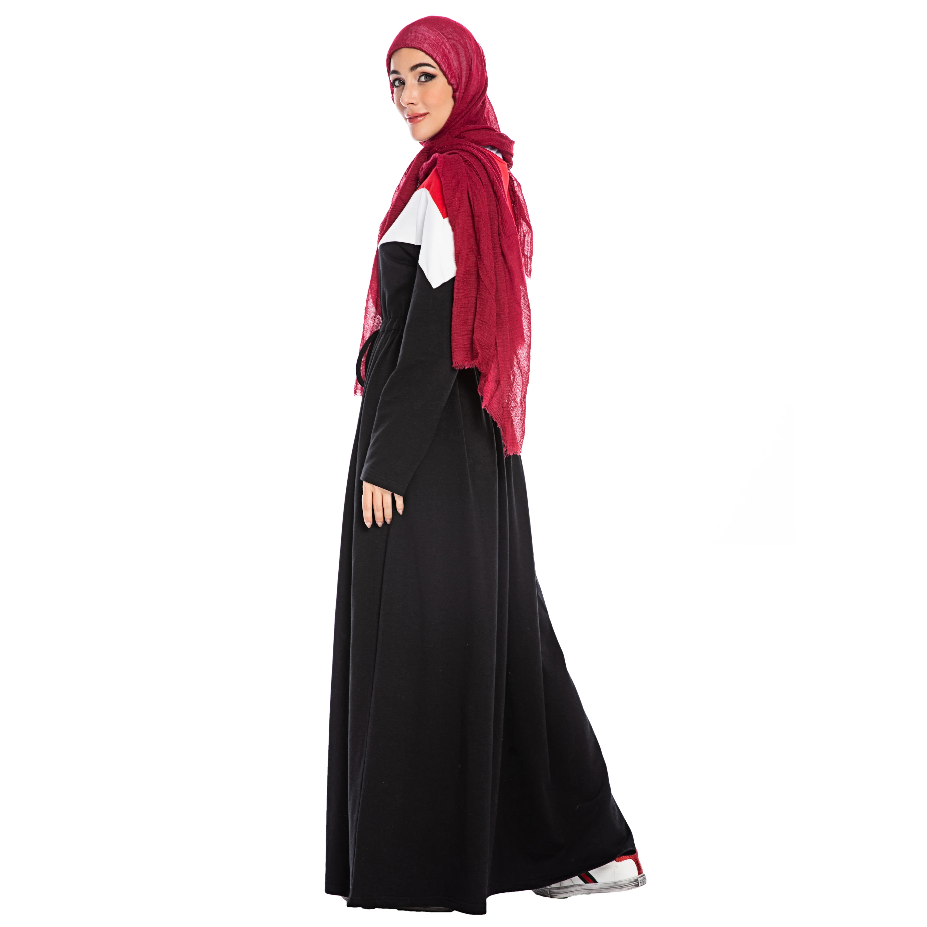 6202 # 高品质服装适度时尚女性马克西长裙伊斯兰运动 abaya