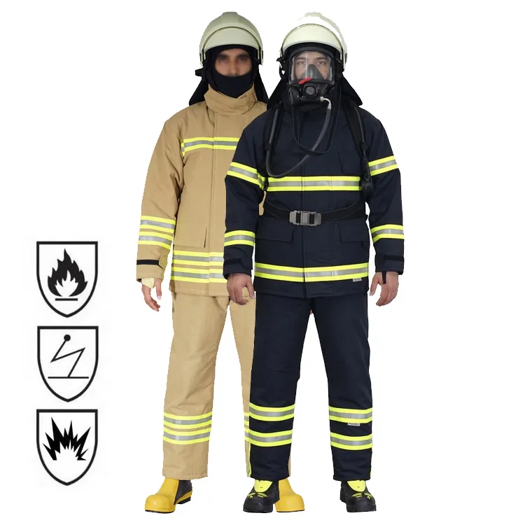 Factory Supply NFPA 1971 EN 469 Twill Shell 4 Layers Nomex Fire Fighter ...