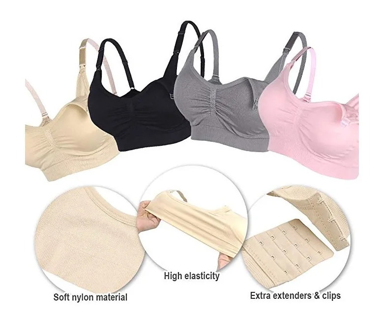 Hot Selling Soft Wireless Seamless Maternity Bra Hand Free Women Nursing Bra