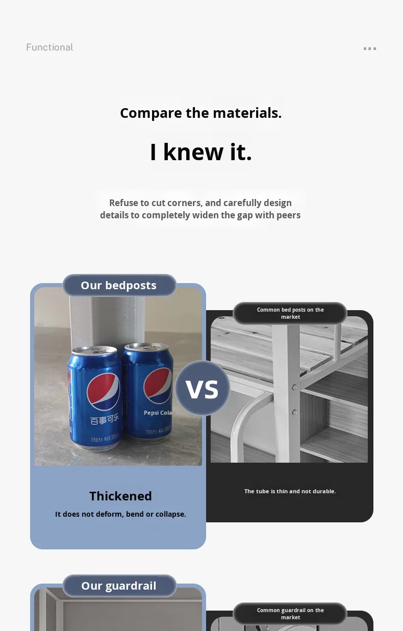 product custom free 3d design service iron upper bed and lower desk apartment dormitory metal frame bunk bed for students school-9