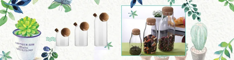   Glass Jars With cork Lids Clear high borosilicate Glass Storage Jar Product Show