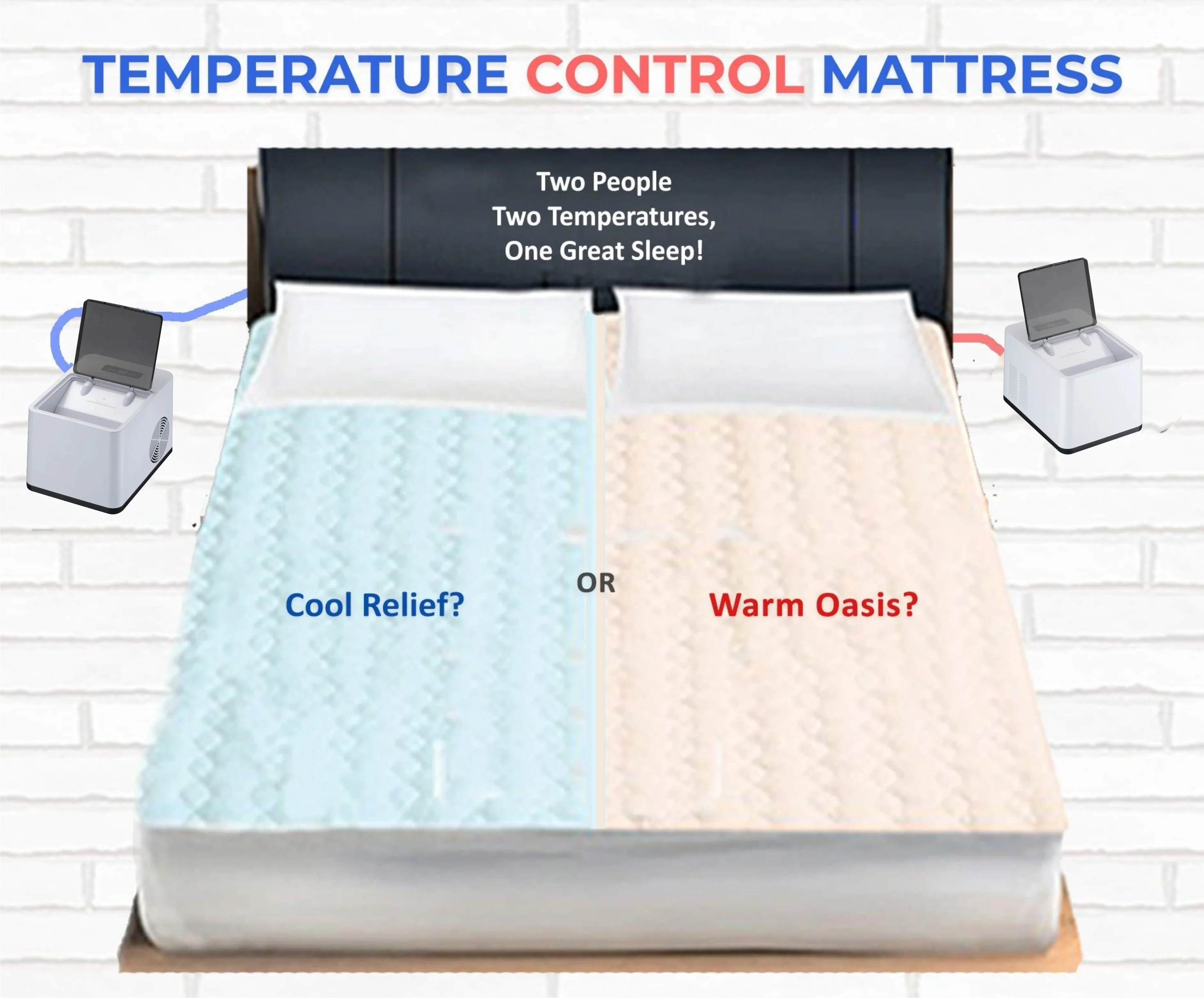 Electric Carpet Heater Mattress Heater Air Conditioner Bed Cooling System Cooling Bed Pad For