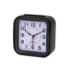 Imarch decoration hot sale black fancy plastic FCC ABS 6cm slient travel table alarm clock for bedroom kids