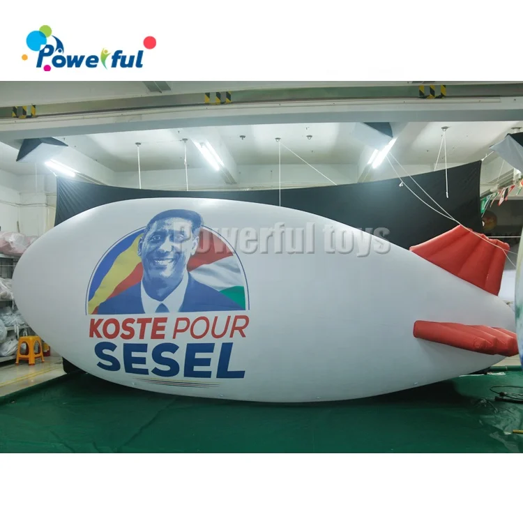 Ready to ship 8m inflatable helium blimp for advertising