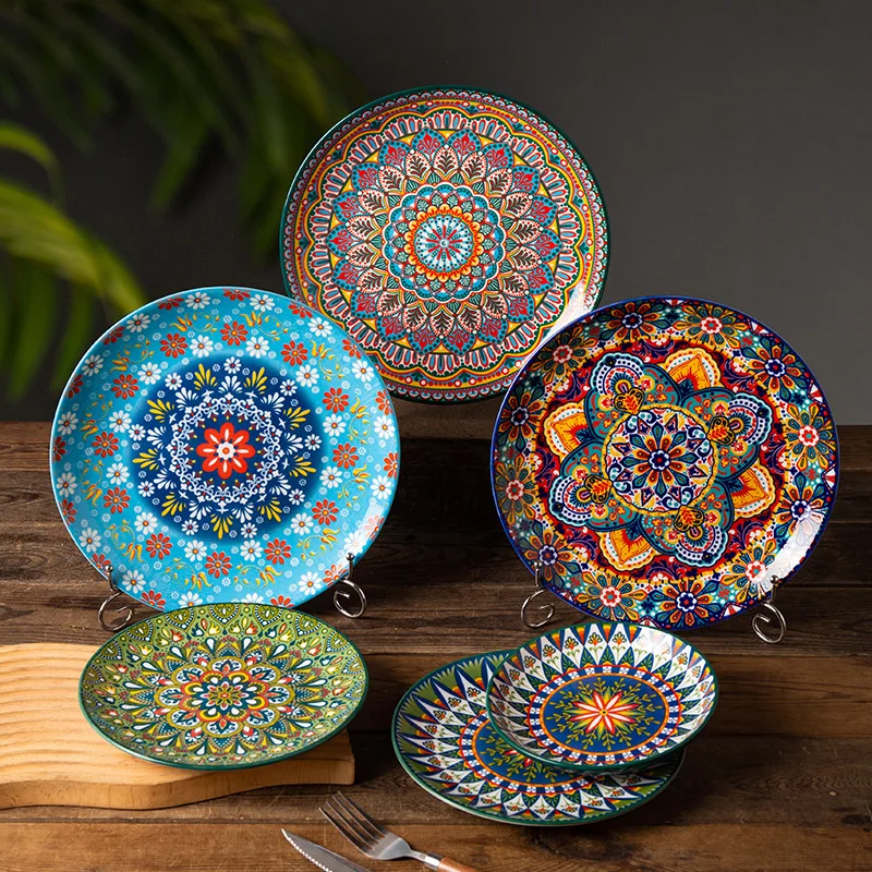 Colorful Mexican Ceramic Dinnerware - High-End Retro