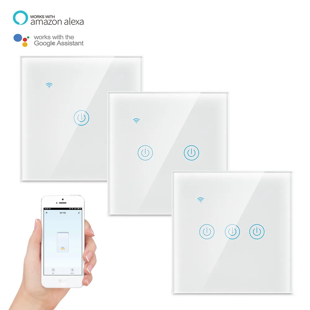 EU UK 4 Gang ZigBee Hotel Switch Home Automation Smart Wall Tuya ZigBee Switch Work with Amazon Google Assistant - ANKUX.COM