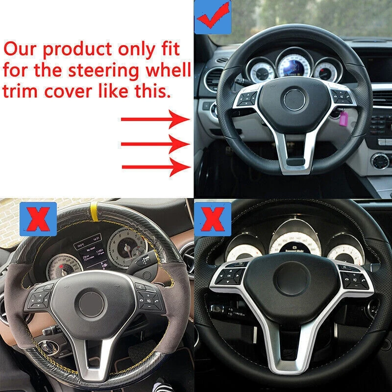 Car Steering Wheel Trim Frame Cover For Mercedes Benz C E Cla Class ...